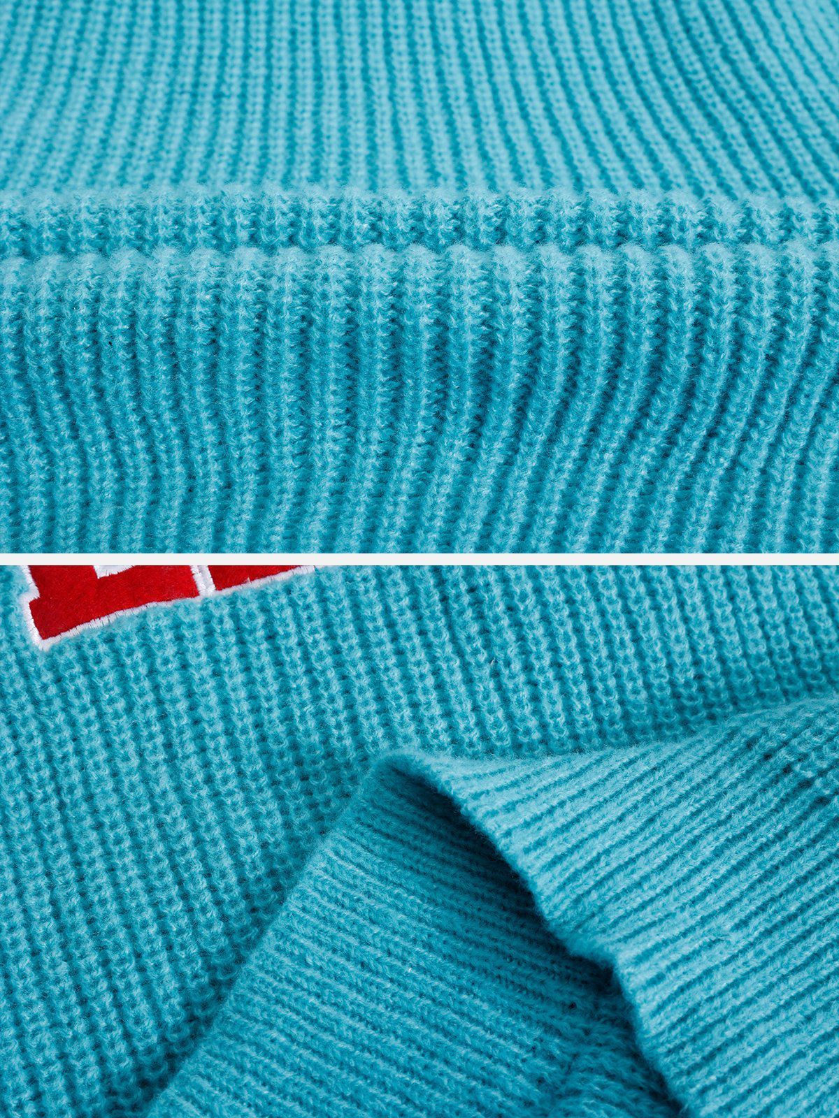 Aelfric Eden Patchwork Embroidery Knit Hoodie sold by Aelfric Eden product image thumbnail 4