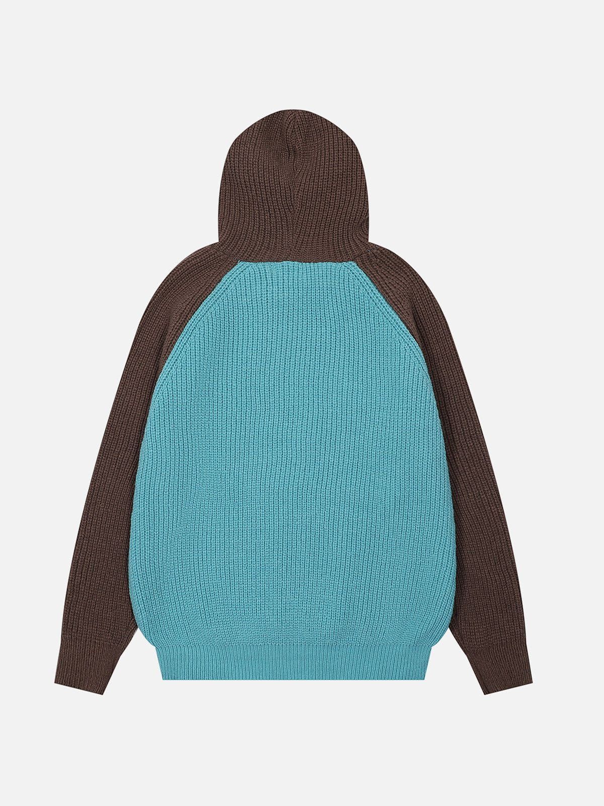 Aelfric Eden Patchwork Embroidery Knit Hoodie sold by Aelfric Eden product image thumbnail 2