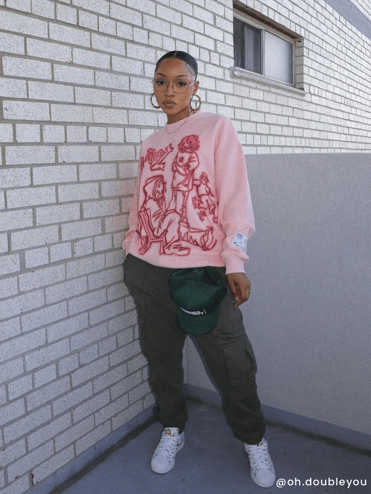 Aelfric Eden Cartoon Line Character Graphic Sweatshirt sold by Aelfric Eden product image thumbnail 3