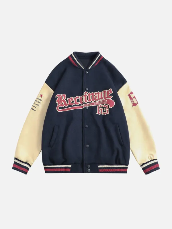 Aelfric Eden Applique Embroidery Letters Varsity Jacket sold by Aelfric Eden