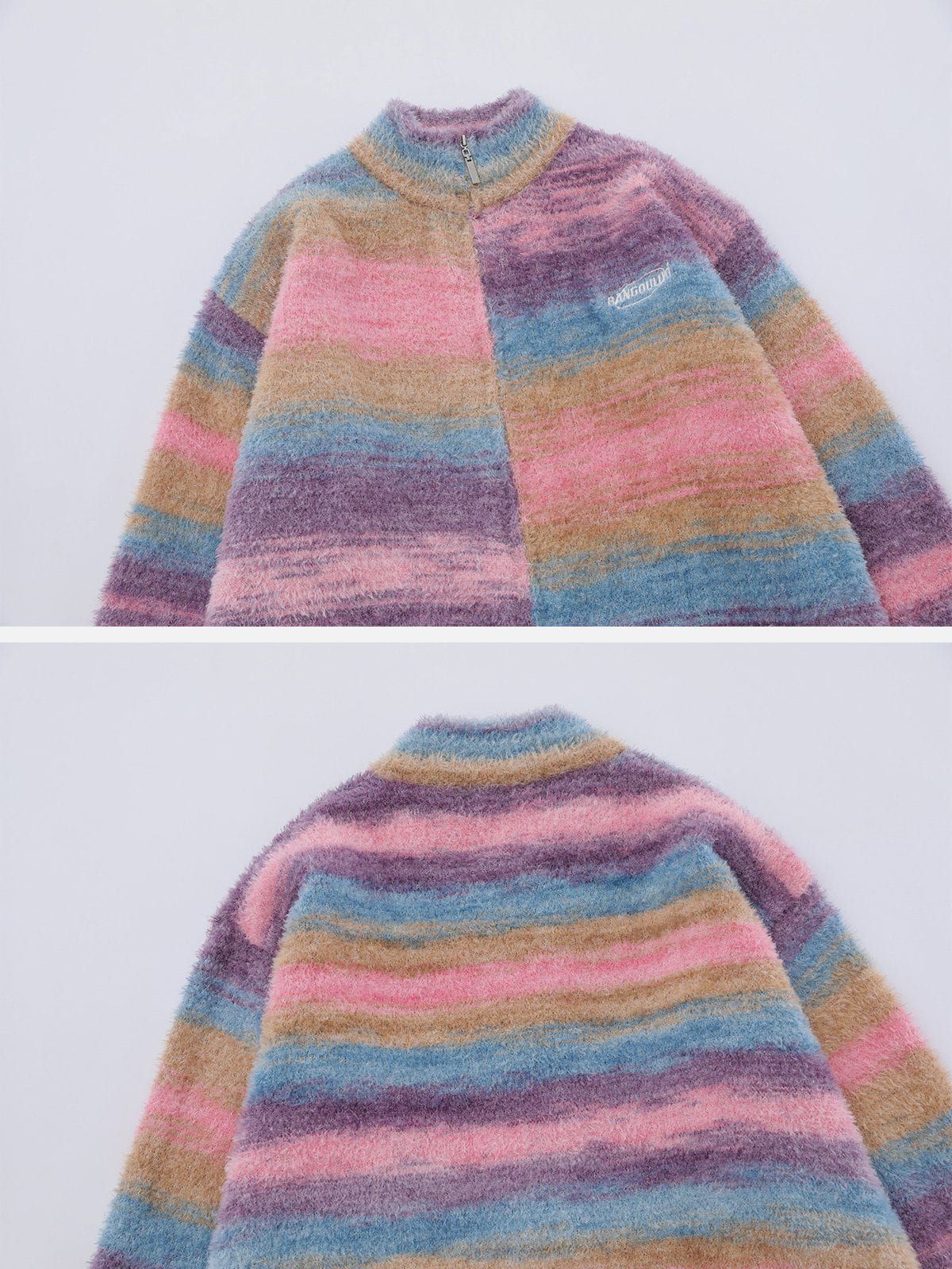 Aelfric Eden Asymmetrical Color Blocking Cardigan sold by Aelfric Eden product image thumbnail 4