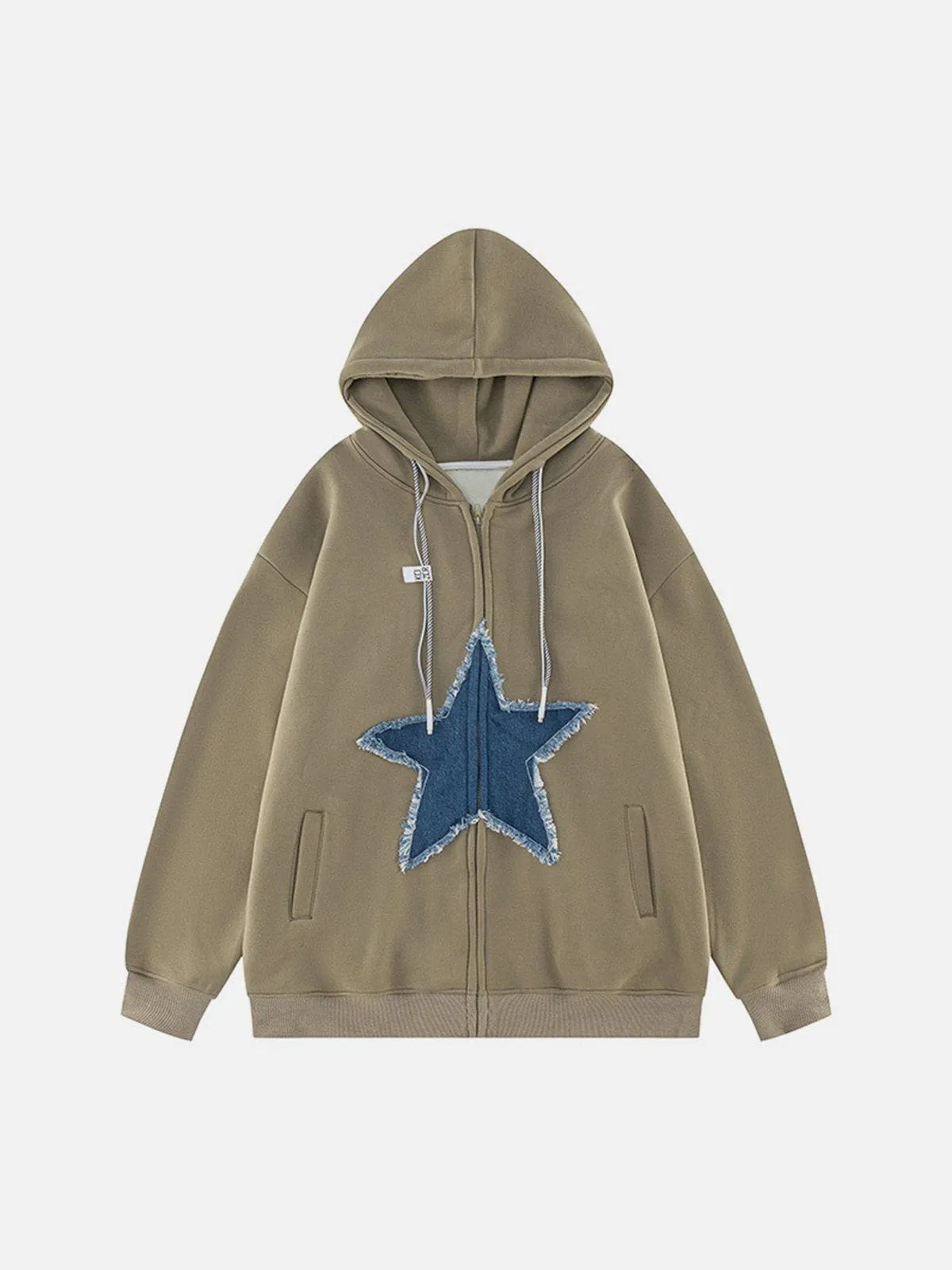 Aelfric Eden Denim Star Graphic Zip Up Hoodie sold by Aelfric Eden product image thumbnail 4