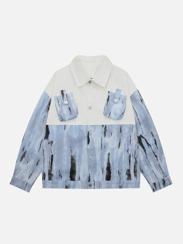 Color Block Tie Dye Jacket sold by Aelfric Eden