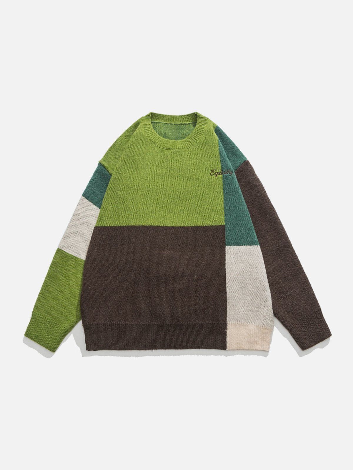 Aelfric Eden Simple Multicolor Patchwork Sweater sold by Aelfric Eden
