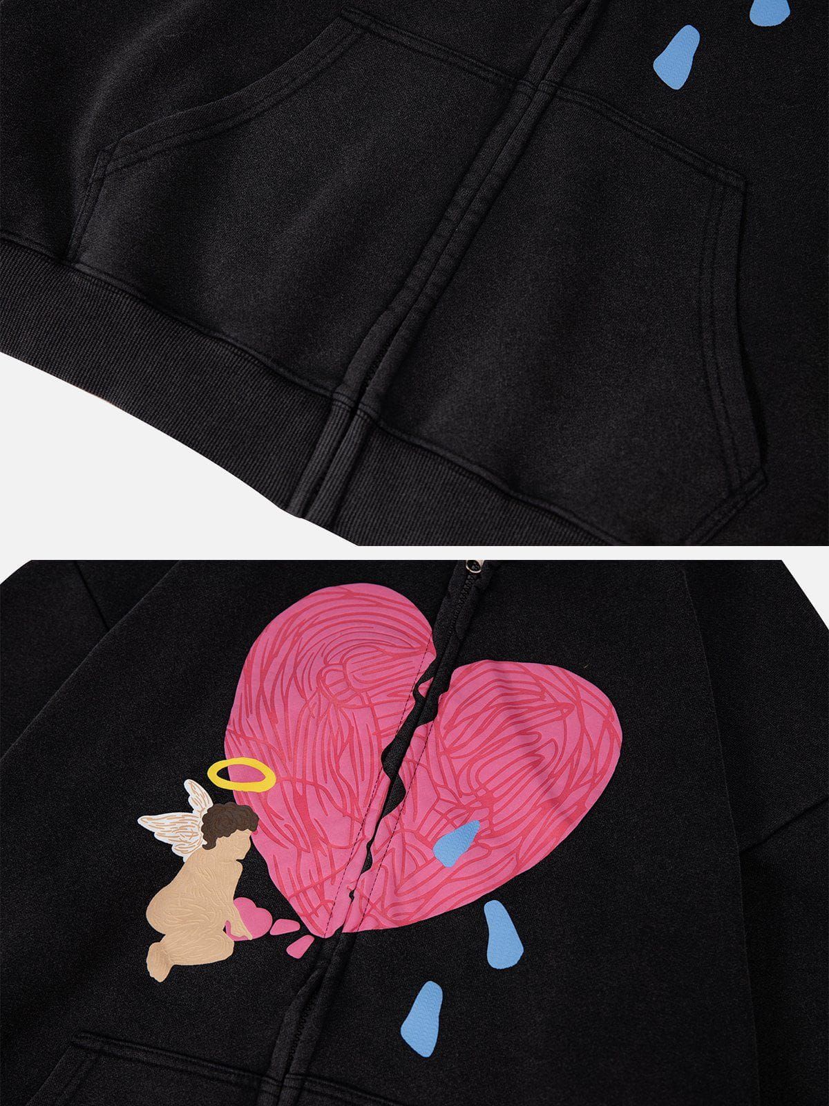 Aelfric Eden "Cupid pls Fix Me" Zip Up Hoodie sold by Aelfric Eden product image thumbnail 4