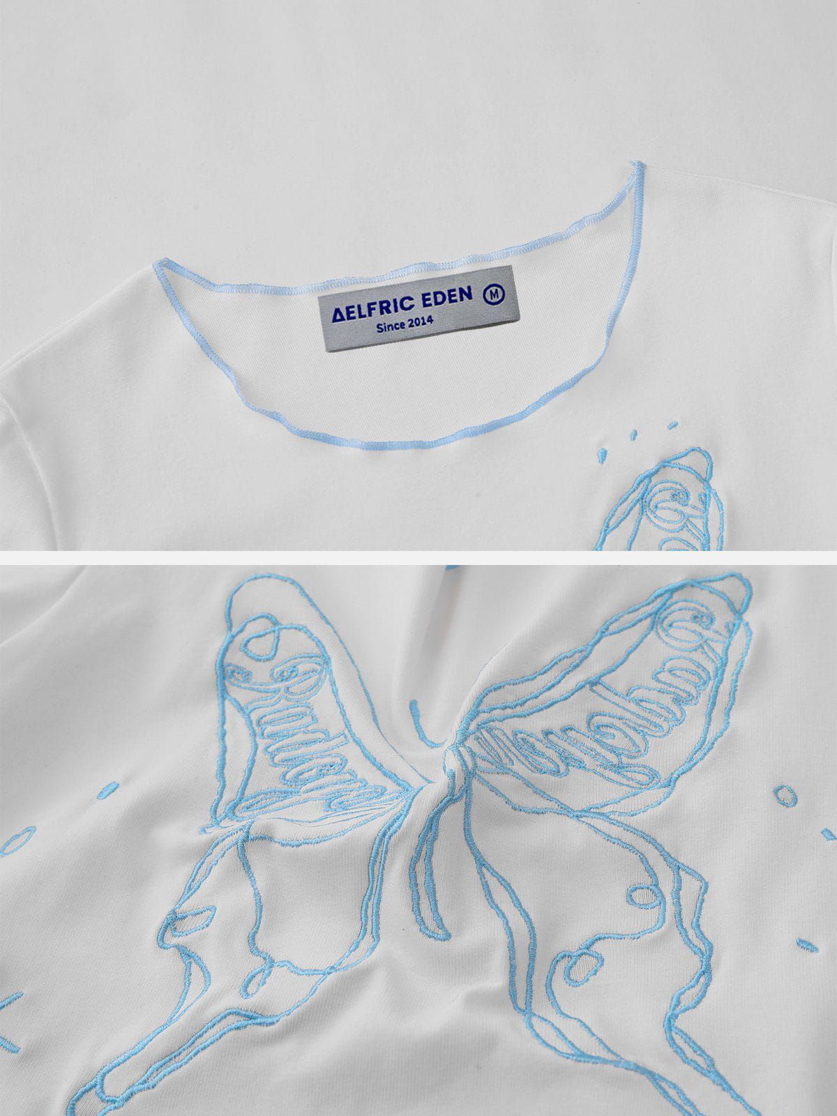 Butterfly Embroidery Tee sold by Aelfric Eden product image thumbnail 5