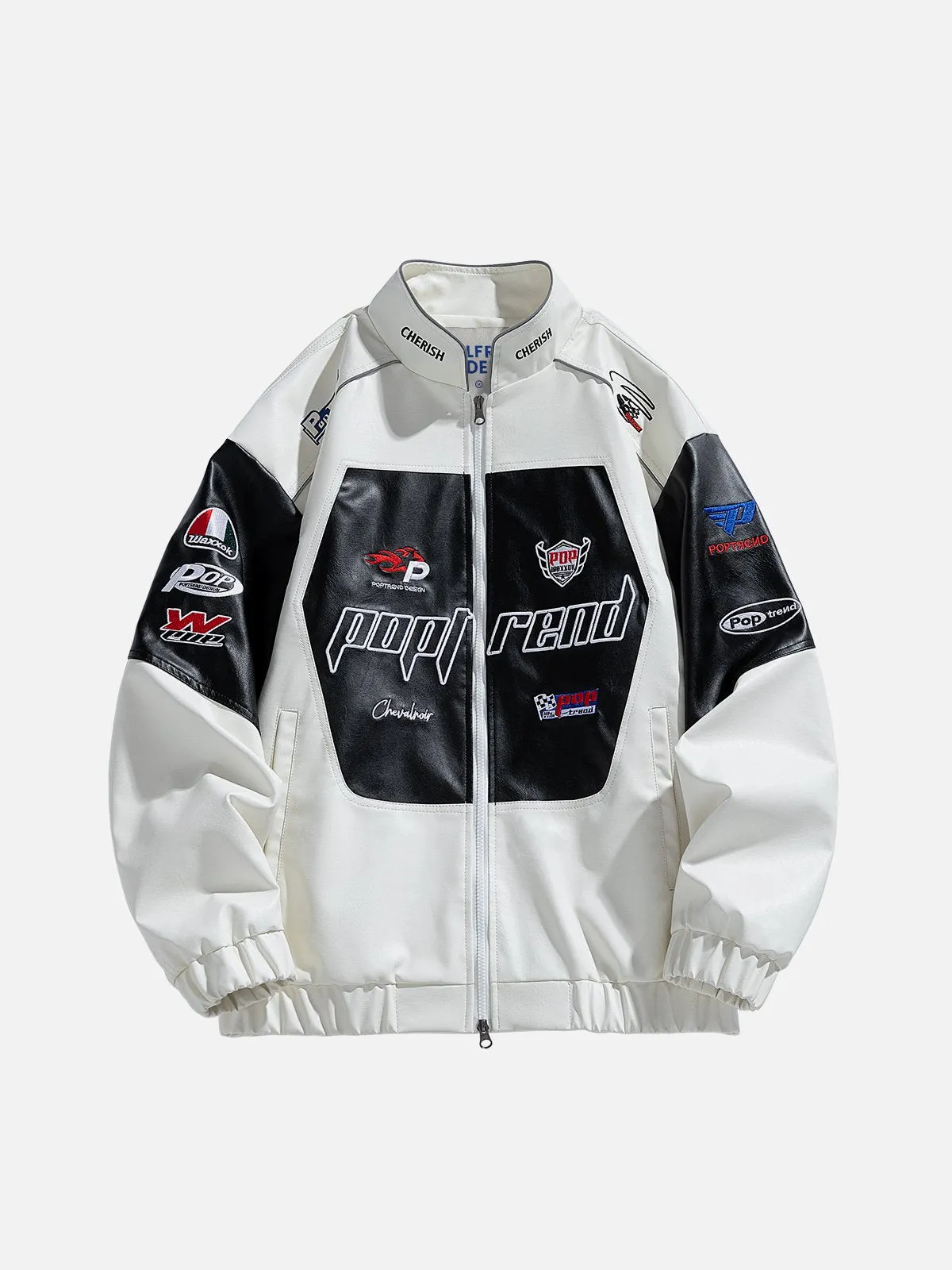 Aelfric Eden Embroidery Color Blocking Racing Jacket sold by Aelfric Eden product image thumbnail 2