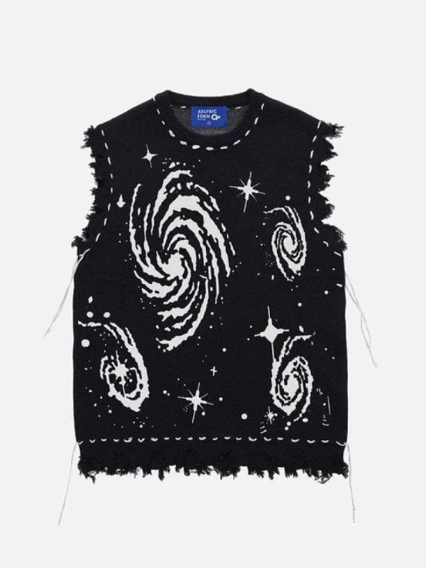 Aelfric Eden Starry Night Swirl Graphic Sweater Vest sold by Aelfric Eden