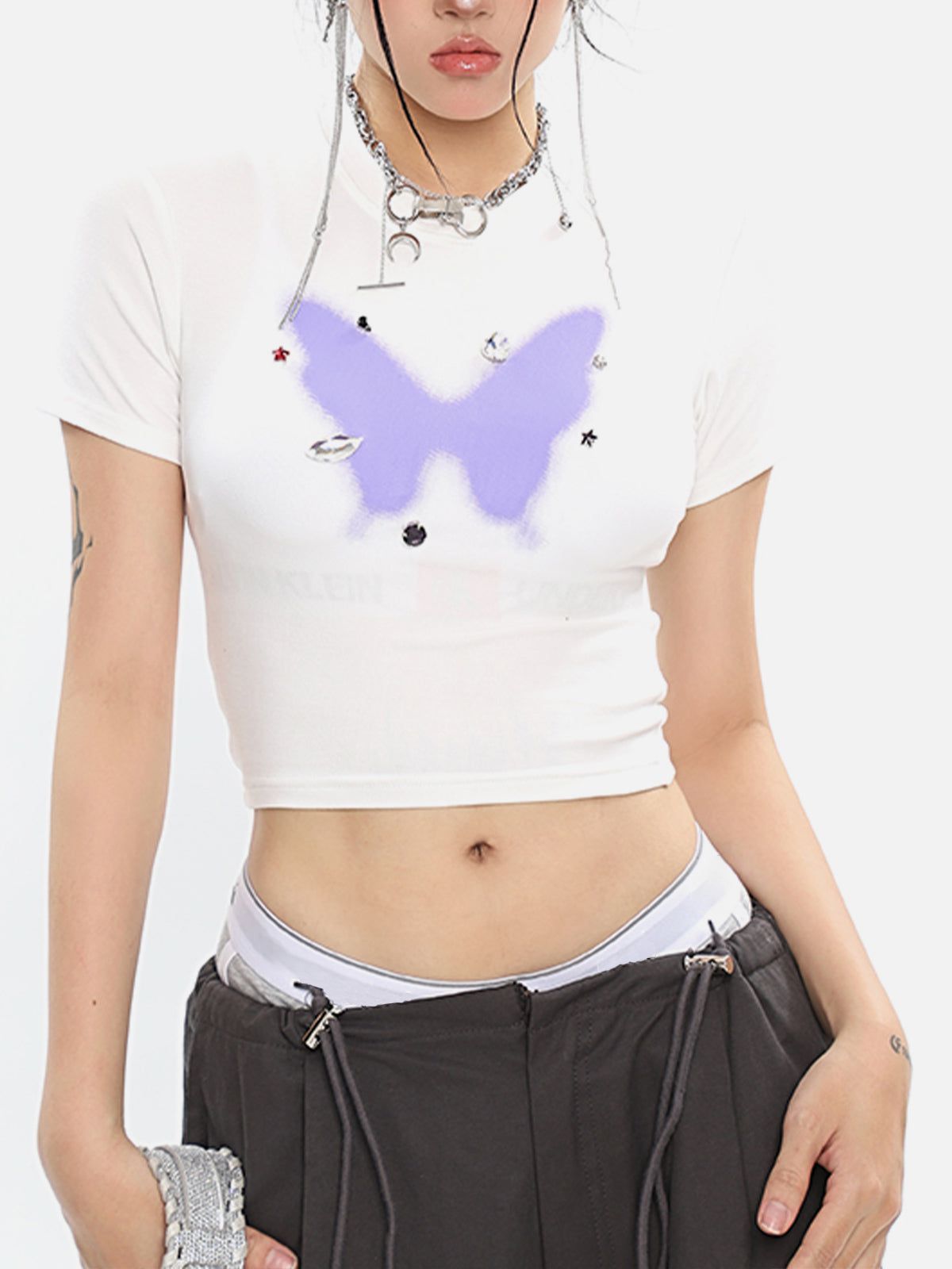 Rhinestone Application Butterfly Tee sold by Aelfric Eden product image thumbnail 2
