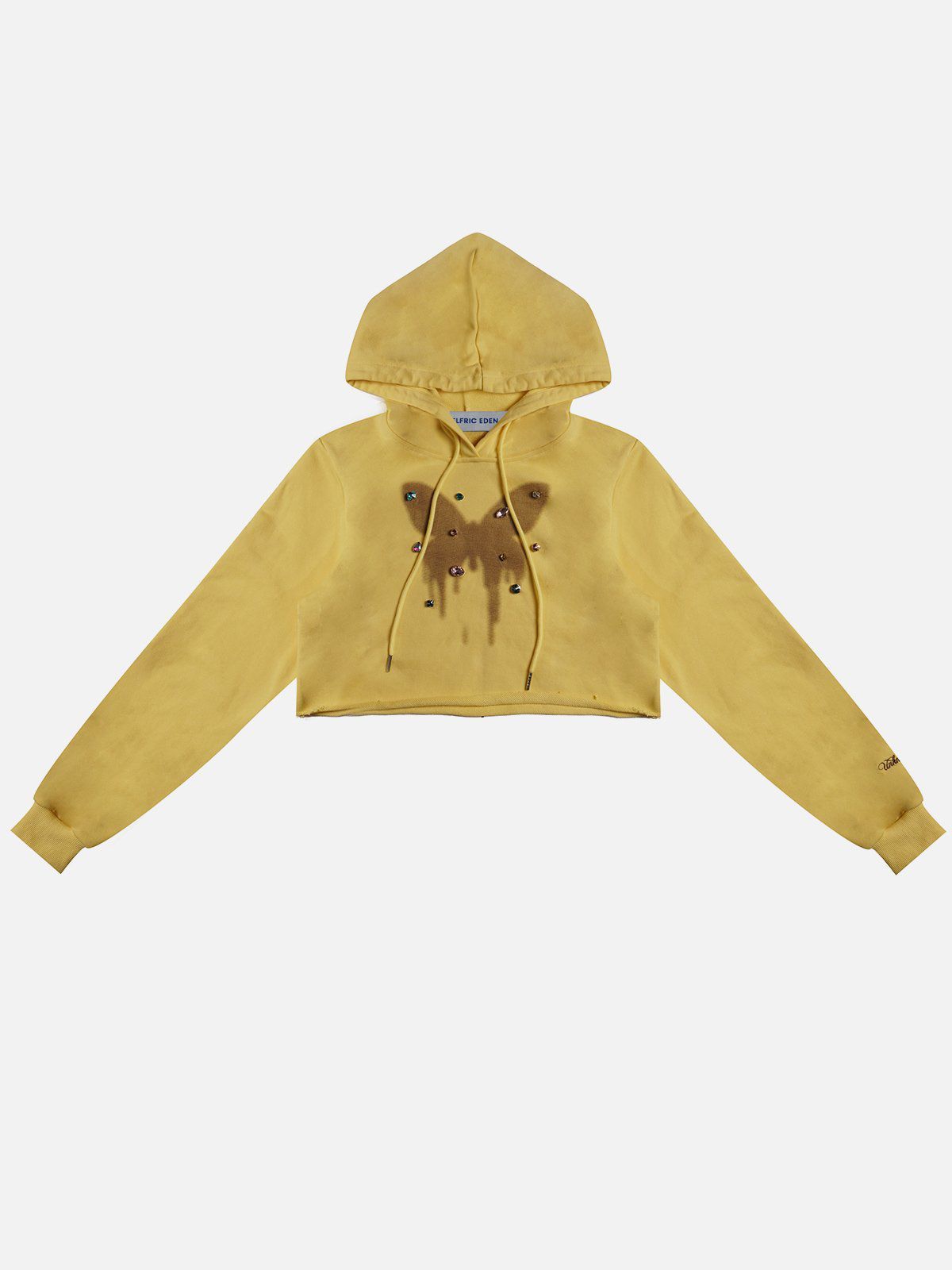 Rhinestone Application Butterfly Hoodie sold by Aelfric Eden