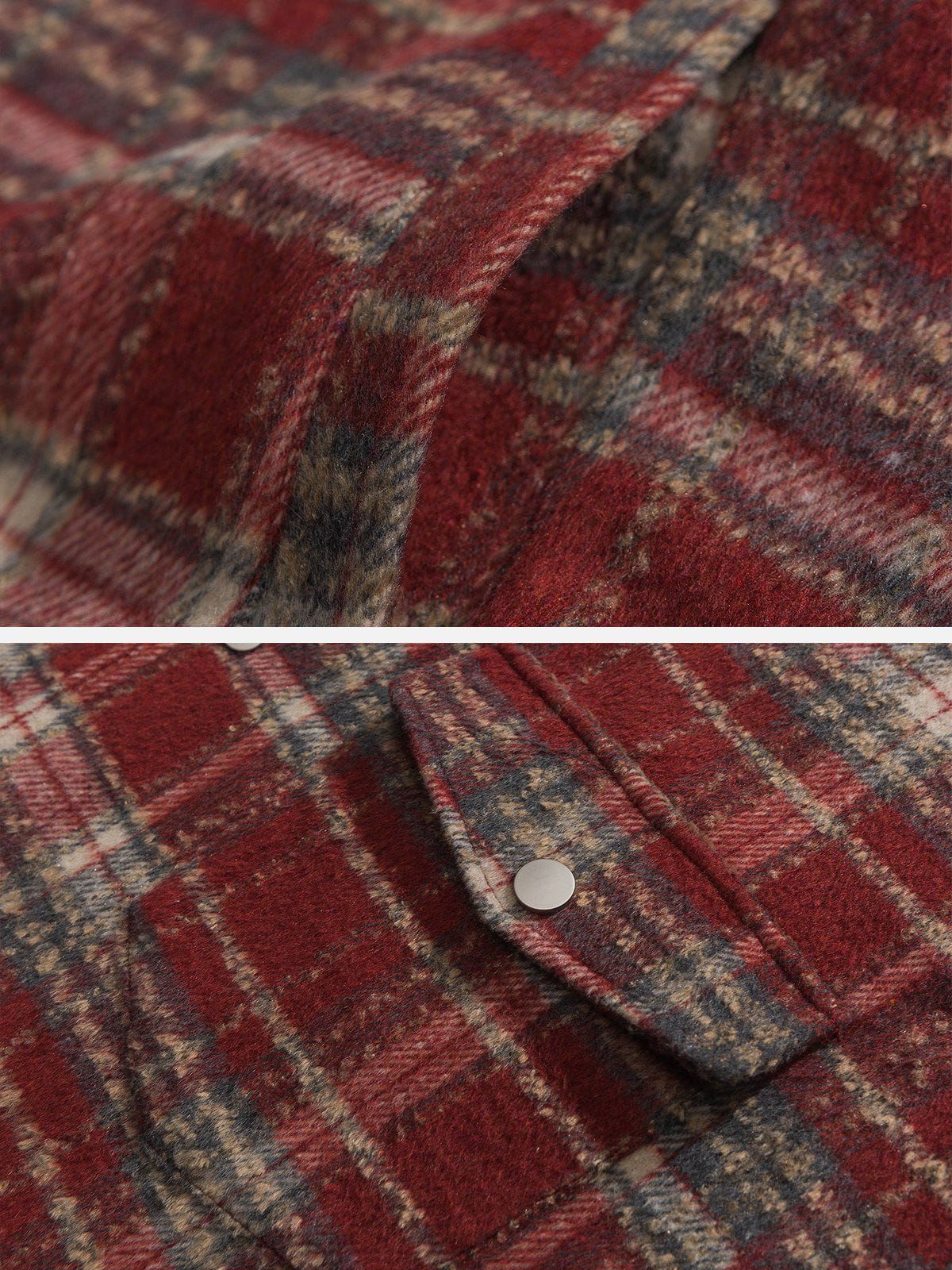 Aelfric Eden Vintage Colorblock Plaid Jacket sold by Aelfric Eden product image thumbnail 7