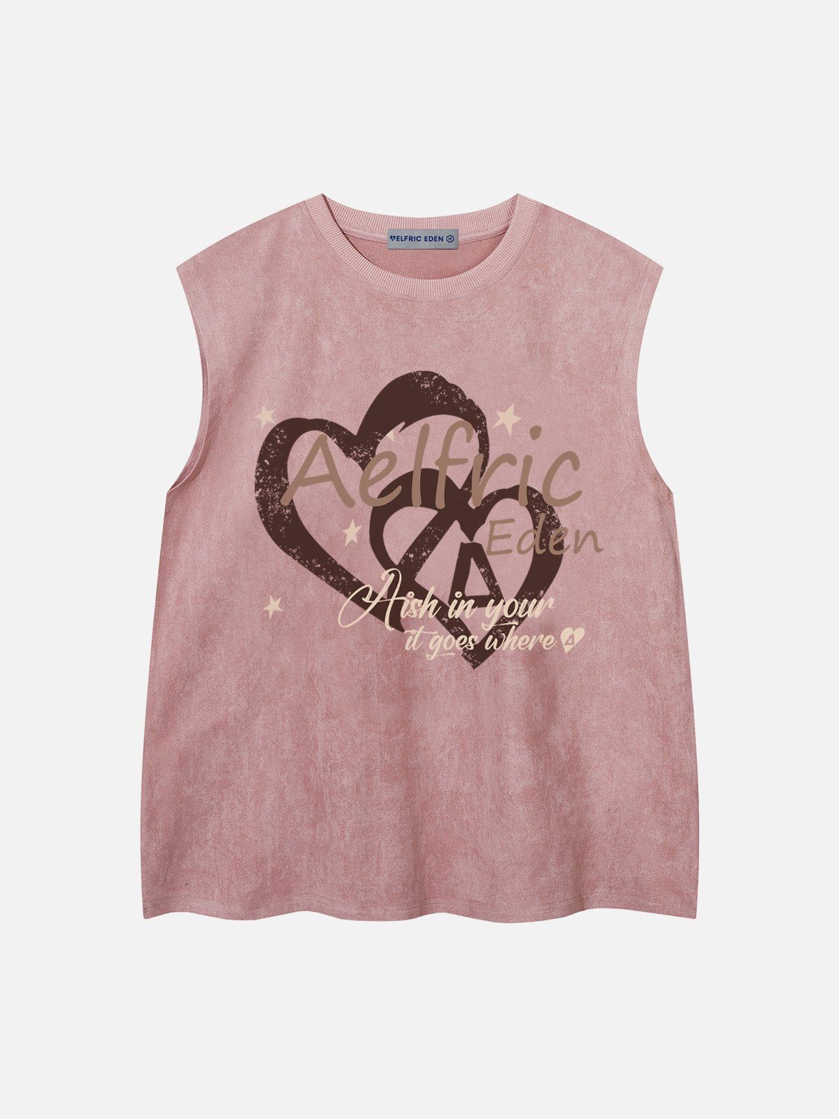 Aelfric Eden Heart Print Suede Vest sold by Aelfric Eden