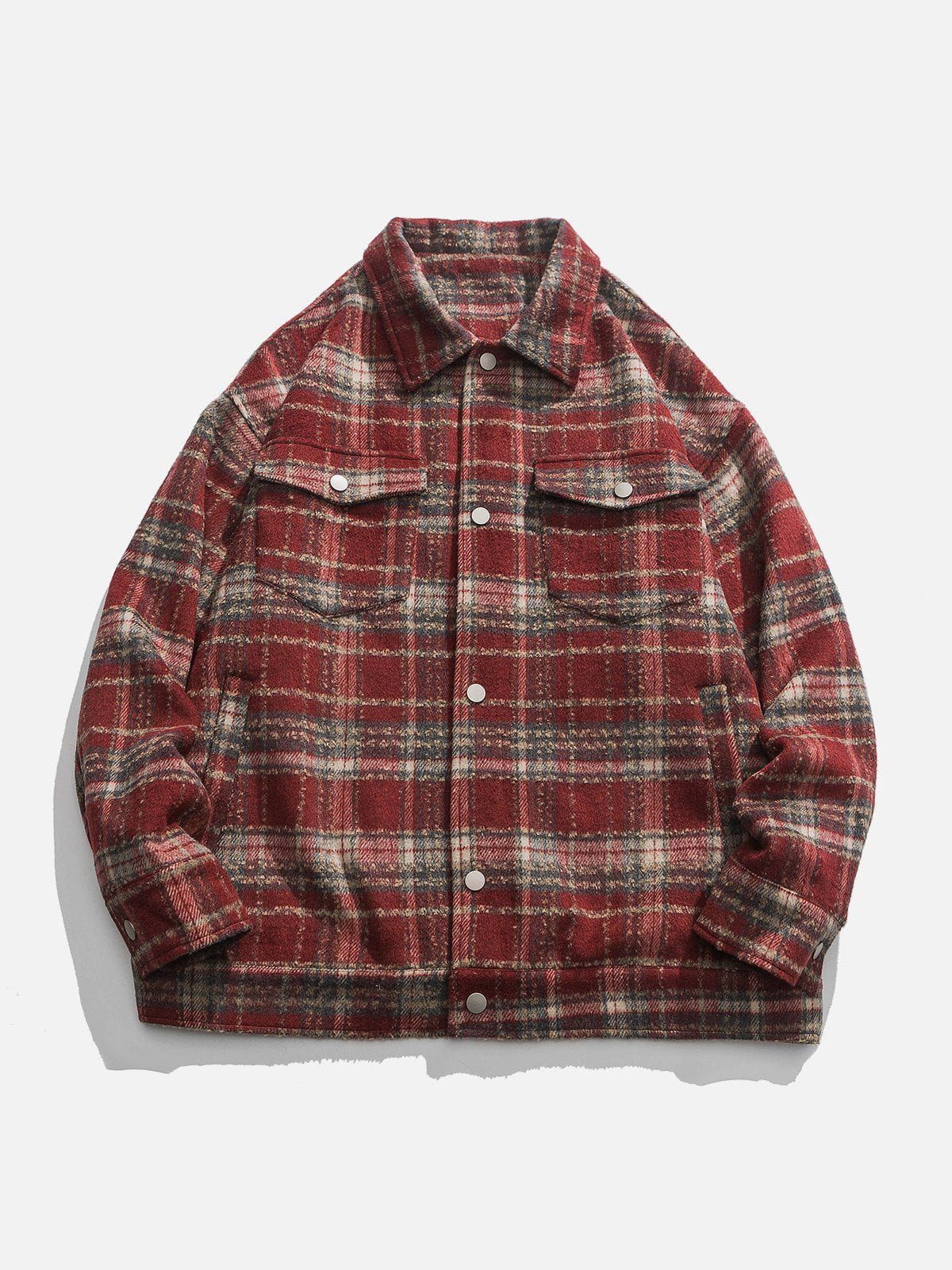 Aelfric Eden Vintage Colorblock Plaid Jacket sold by Aelfric Eden