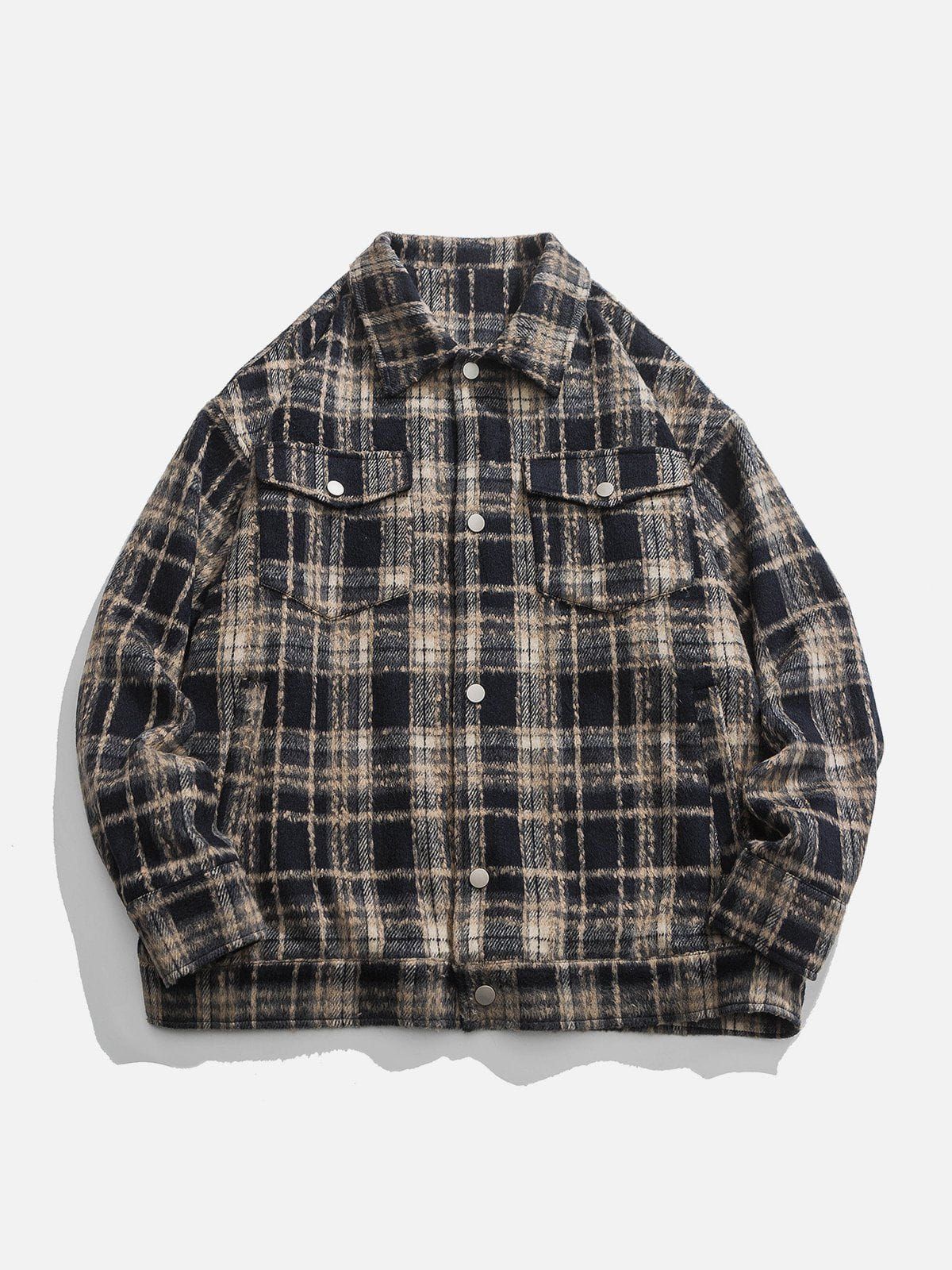 Aelfric Eden Vintage Colorblock Plaid Jacket sold by Aelfric Eden product image thumbnail 3