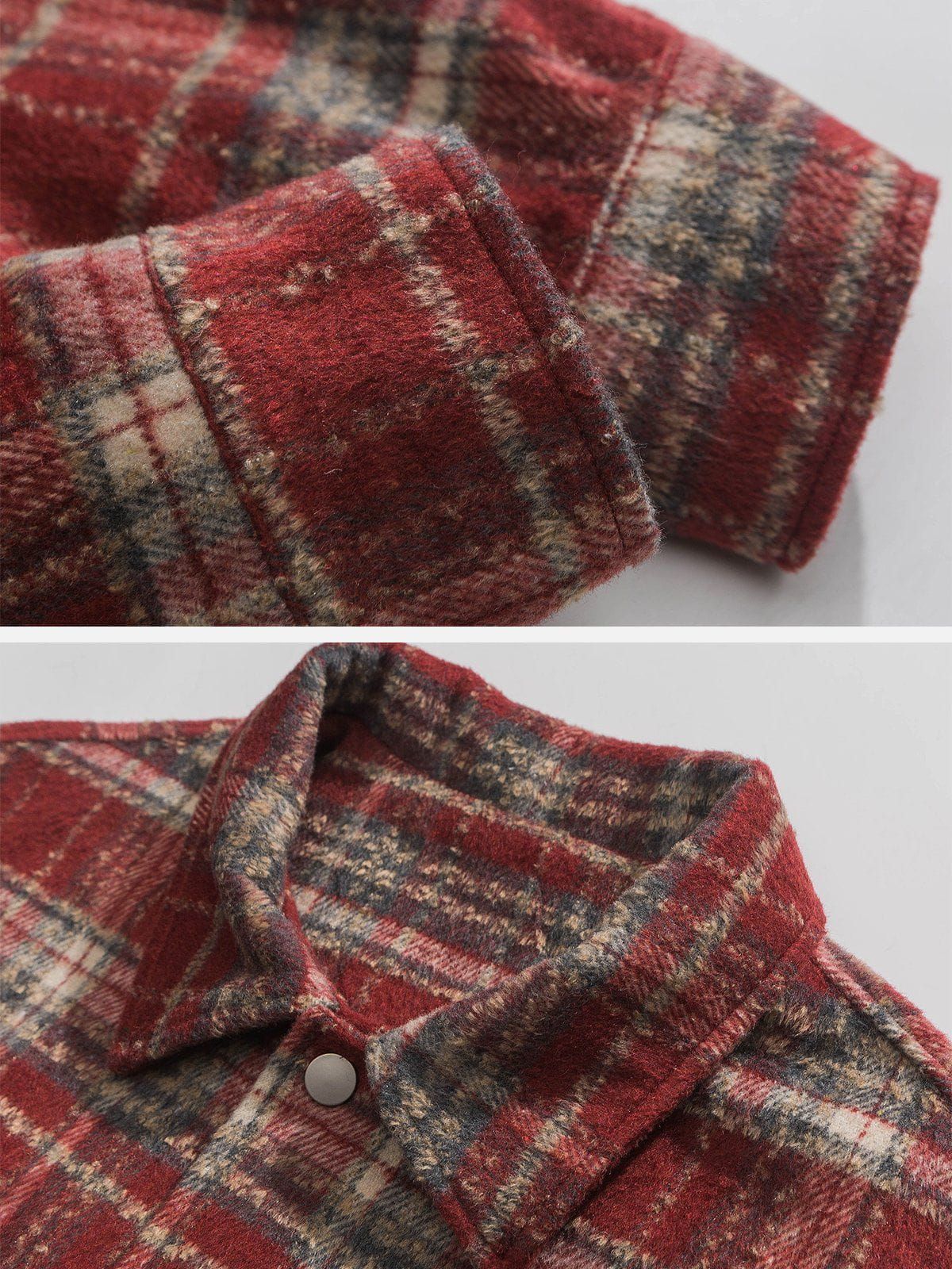 Aelfric Eden Vintage Colorblock Plaid Jacket sold by Aelfric Eden product image thumbnail 8