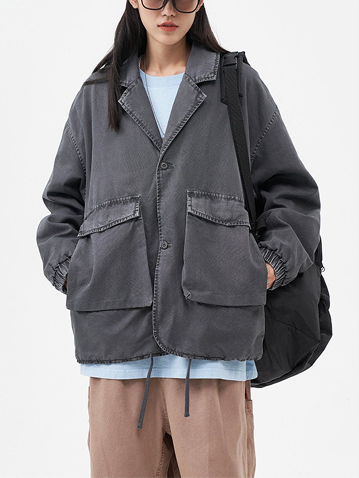 Aelfric Eden Large Pocket Solid Color Jacket sold by Aelfric Eden product image thumbnail 13