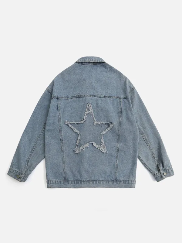 Vintage Star Applique Denim Jacket sold by Aelfric Eden