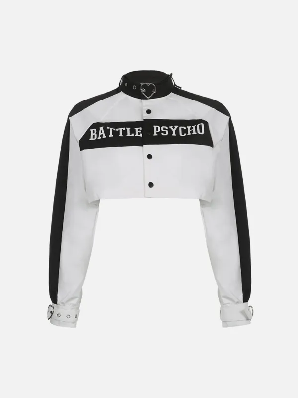 Lettering Print Patchwork Jackets sold by Aelfric Eden