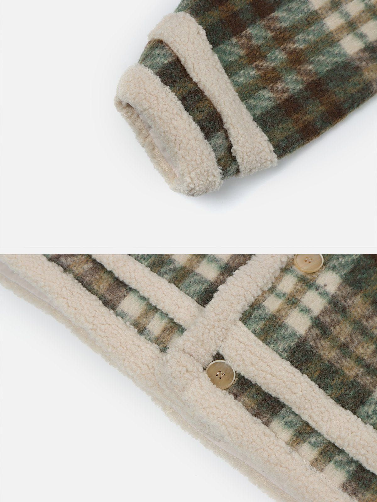 Aelfric Eden Vintage Check Sherpa Coat sold by Aelfric Eden product image thumbnail 5