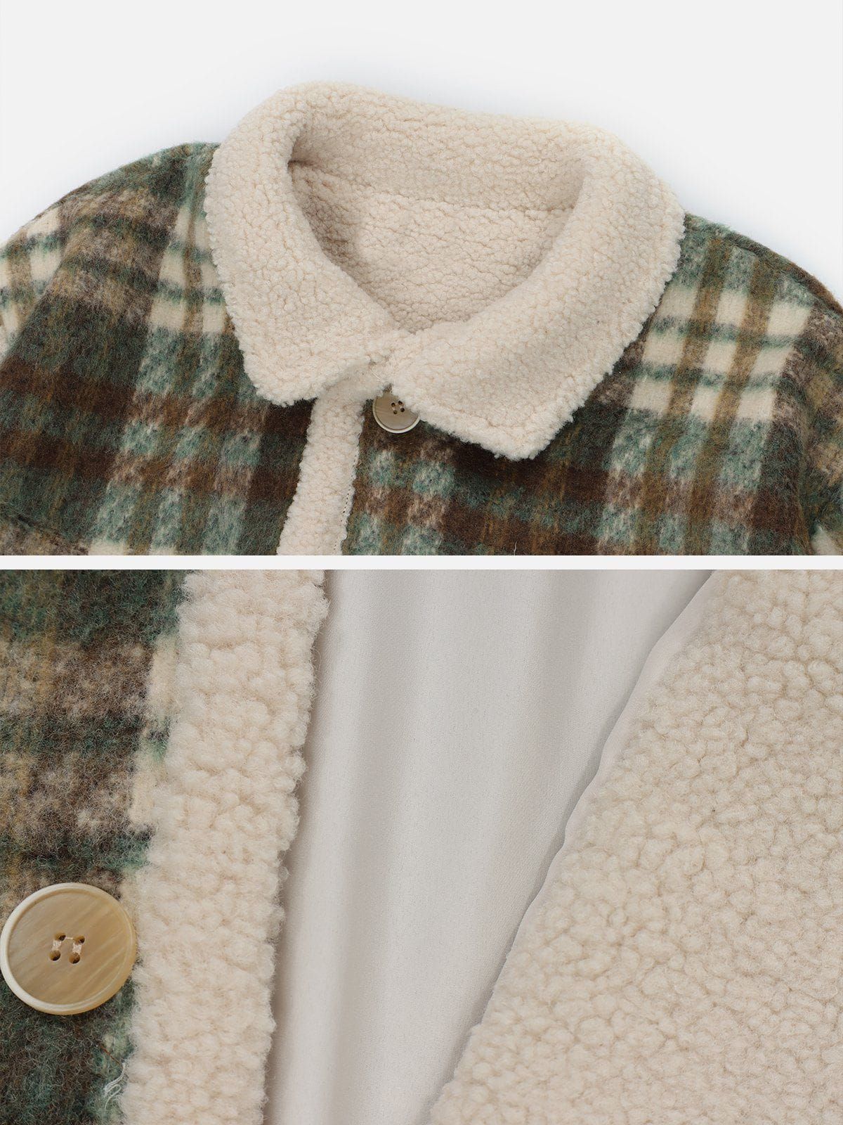 Aelfric Eden Vintage Check Sherpa Coat sold by Aelfric Eden product image thumbnail 3