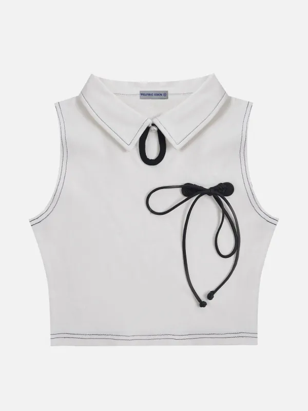 Aelfric Eden Drawstring Bow Tie Tank Top made by Aelfric Eden