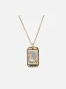 Vintage Colorful Oil Drip Tarot Necklace sold by Aelfric Eden