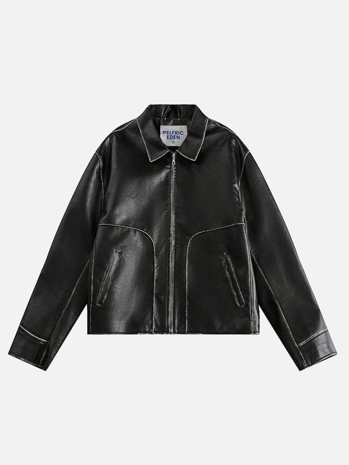 Aelfric Eden Moto Washed Faux Leather Jacket | Parallel
