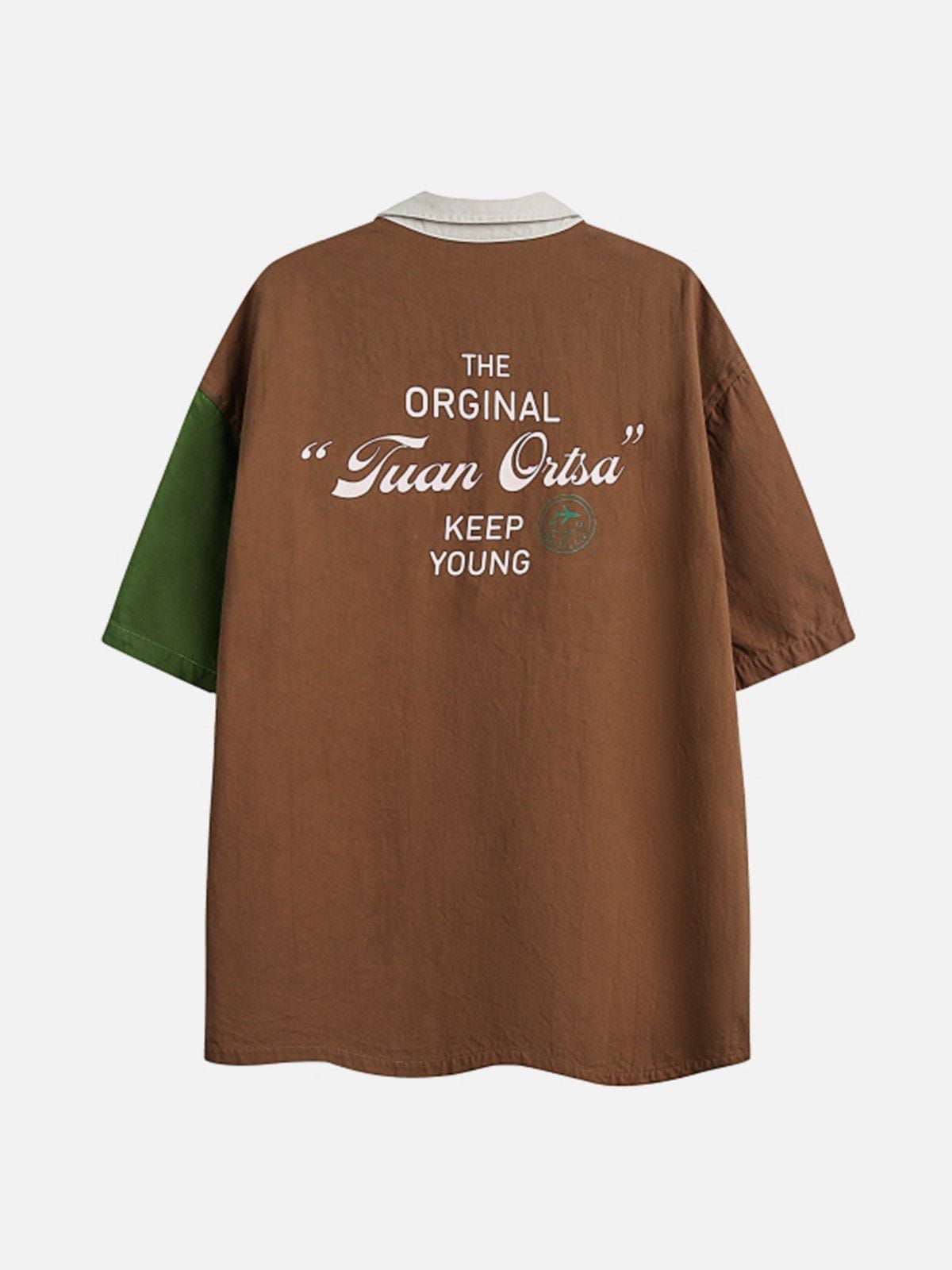 Aelfric Eden Color Blocking Short Sleeve Shirts sold by Aelfric Eden product image thumbnail 3