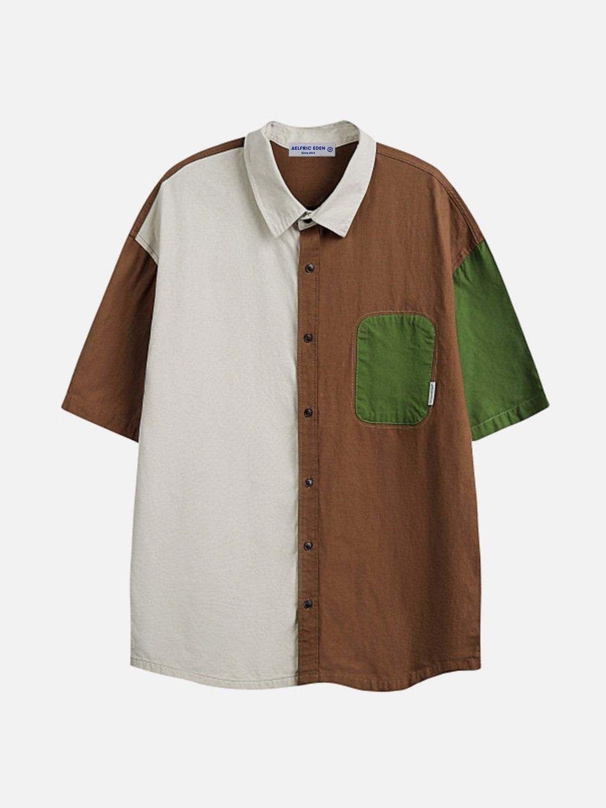 Aelfric Eden Color Blocking Short Sleeve Shirts sold by Aelfric Eden