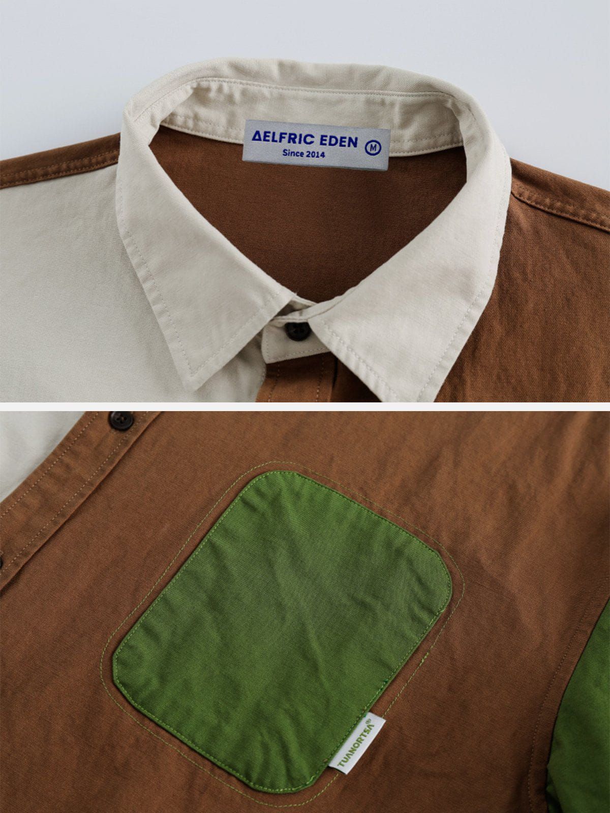 Aelfric Eden Color Blocking Short Sleeve Shirts sold by Aelfric Eden product image thumbnail 4