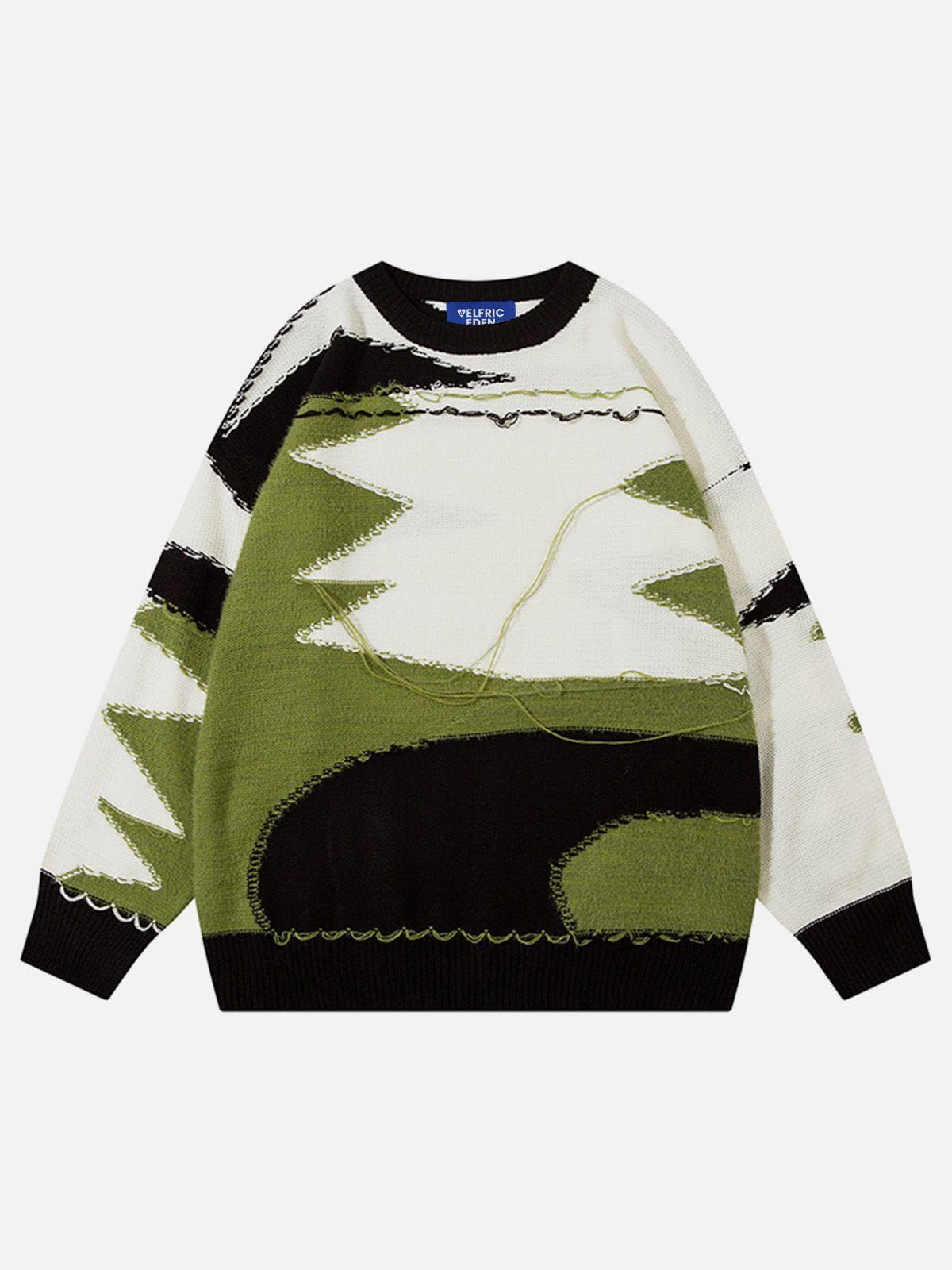 Aelfric Eden Tassel Irregular Patchwork Sweater sold by Aelfric Eden product image thumbnail 2