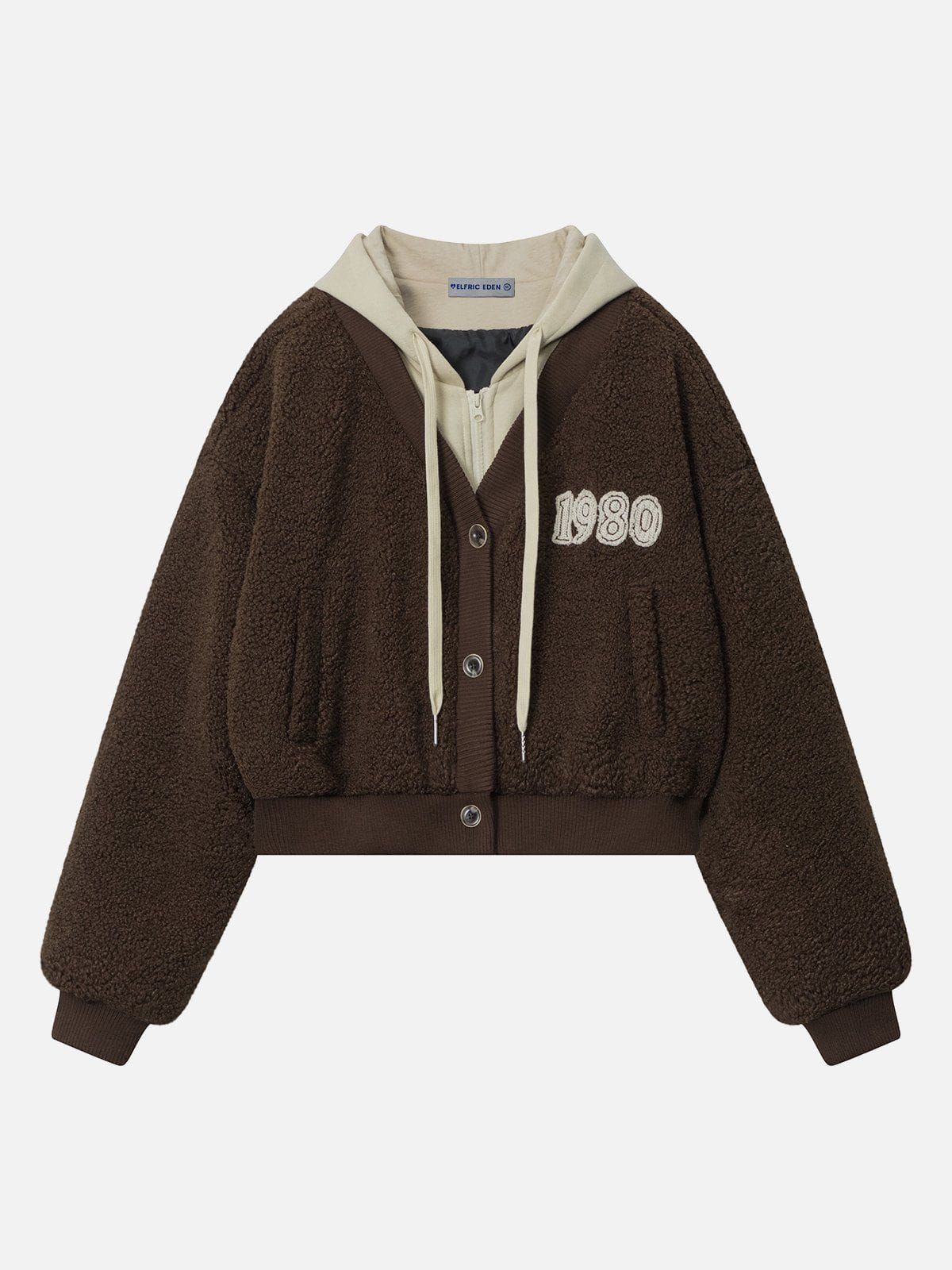 Applique Embroidery Sherpa Hoodie sold by Aelfric Eden