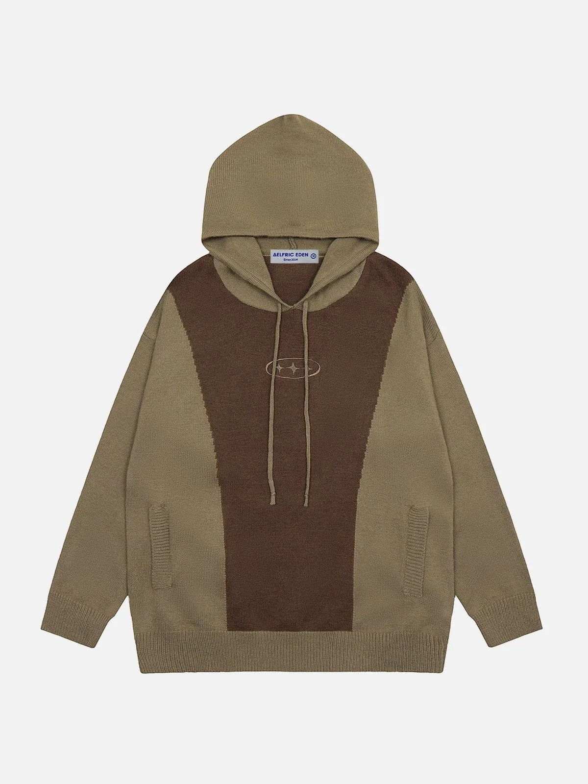 Aelfric Eden Patchwork Knit Zip Up Hoodie sold by Aelfric Eden product image thumbnail 2