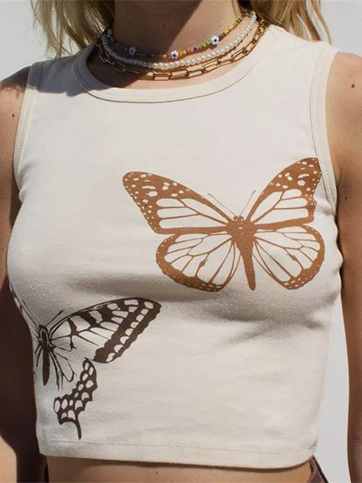 Aelfric Eden Butterfly Graphic Tank Top sold by Aelfric Eden product image thumbnail 2