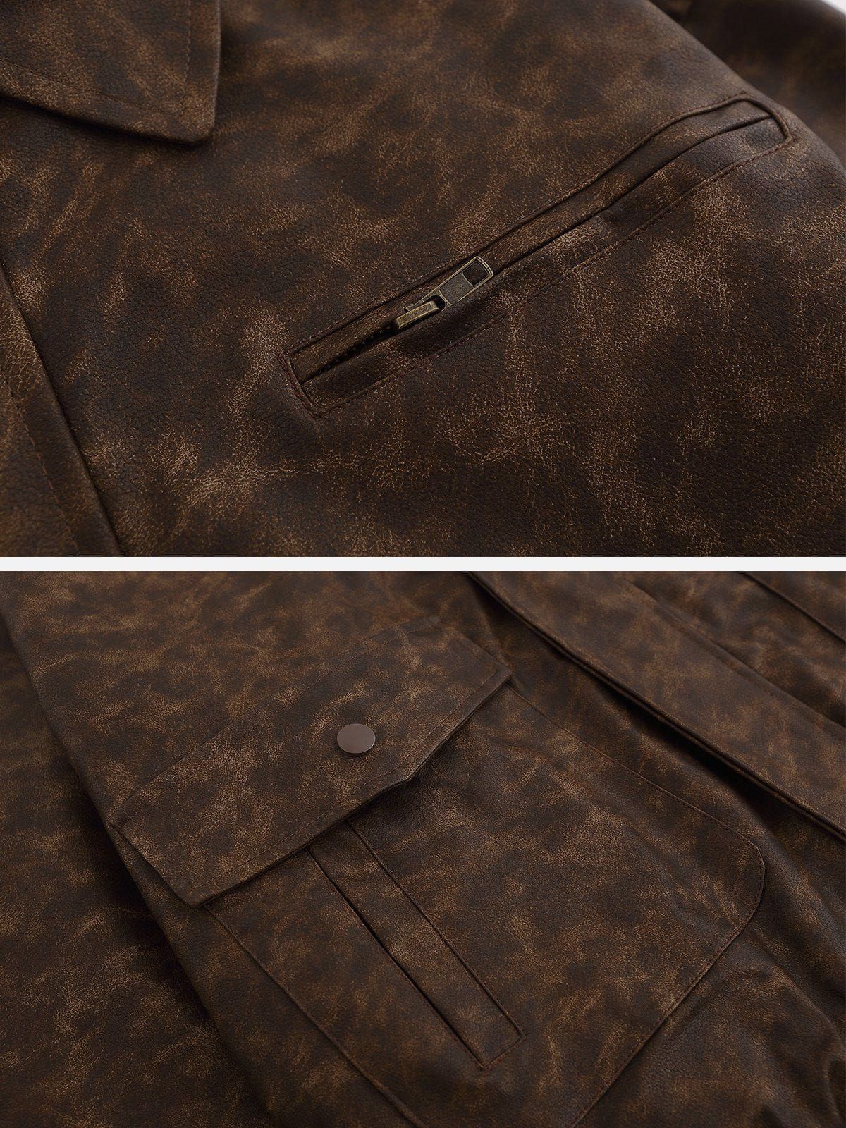 Aelfric Eden Vintage Washed Leather Jacket sold by Aelfric Eden product image thumbnail 4