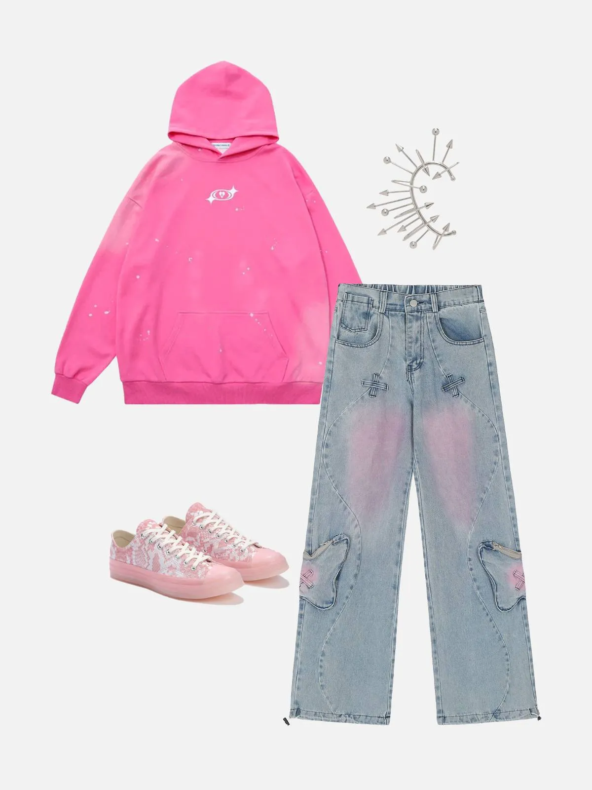 Aelfric Eden Splash-Ink Washed Pullover Hoodie sold by Aelfric Eden product image thumbnail 2