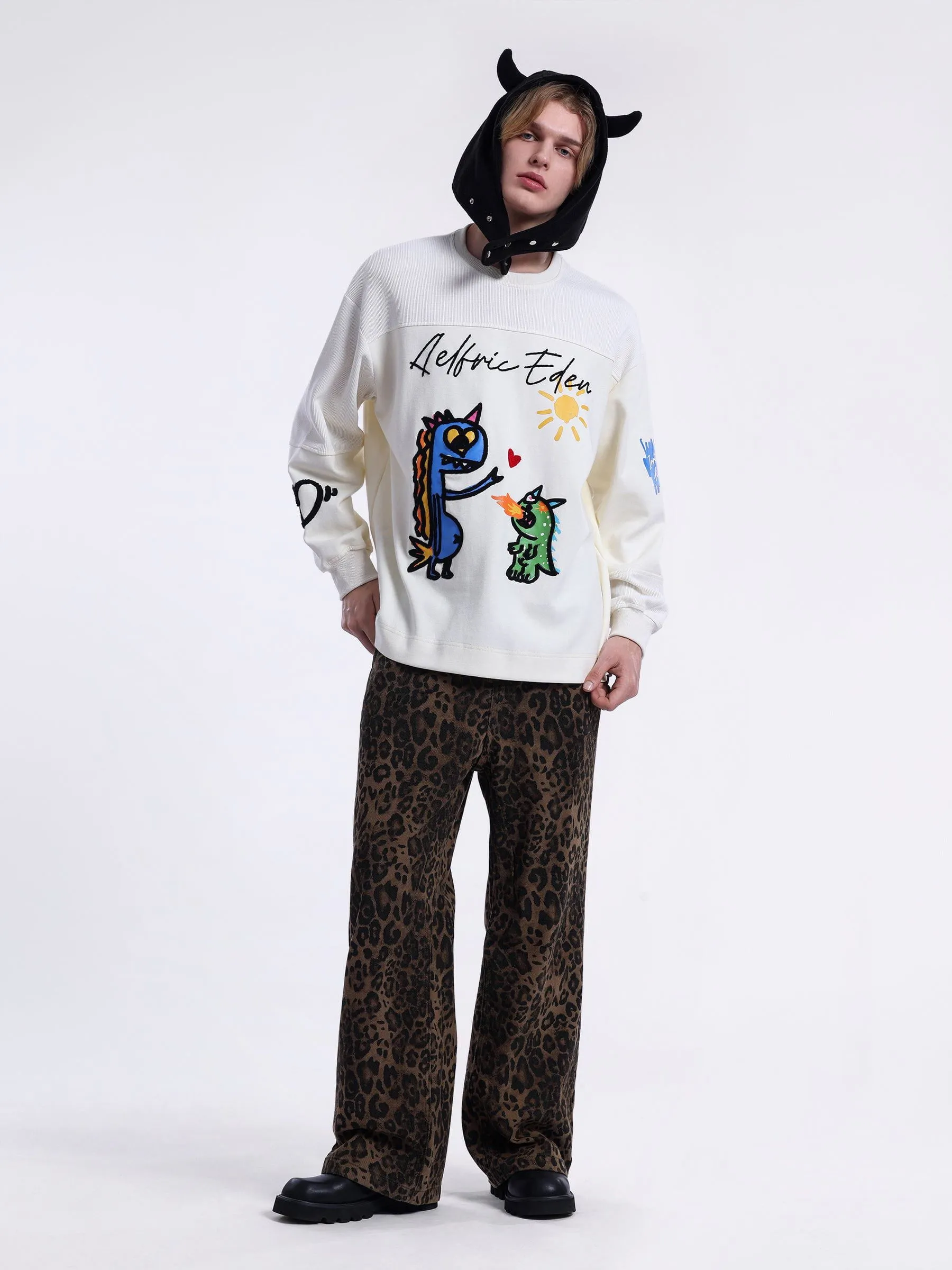 Aelfric Eden Cute Monster Sweatshirt sold by Aelfric Eden