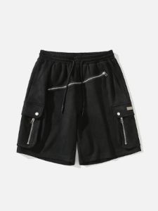 Aelfric Eden Edgy Zipper Design Suede Shorts sold by Aelfric Eden