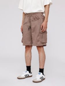 Aelfric Eden Edgy Zipper Design Suede Shorts sold by Aelfric Eden