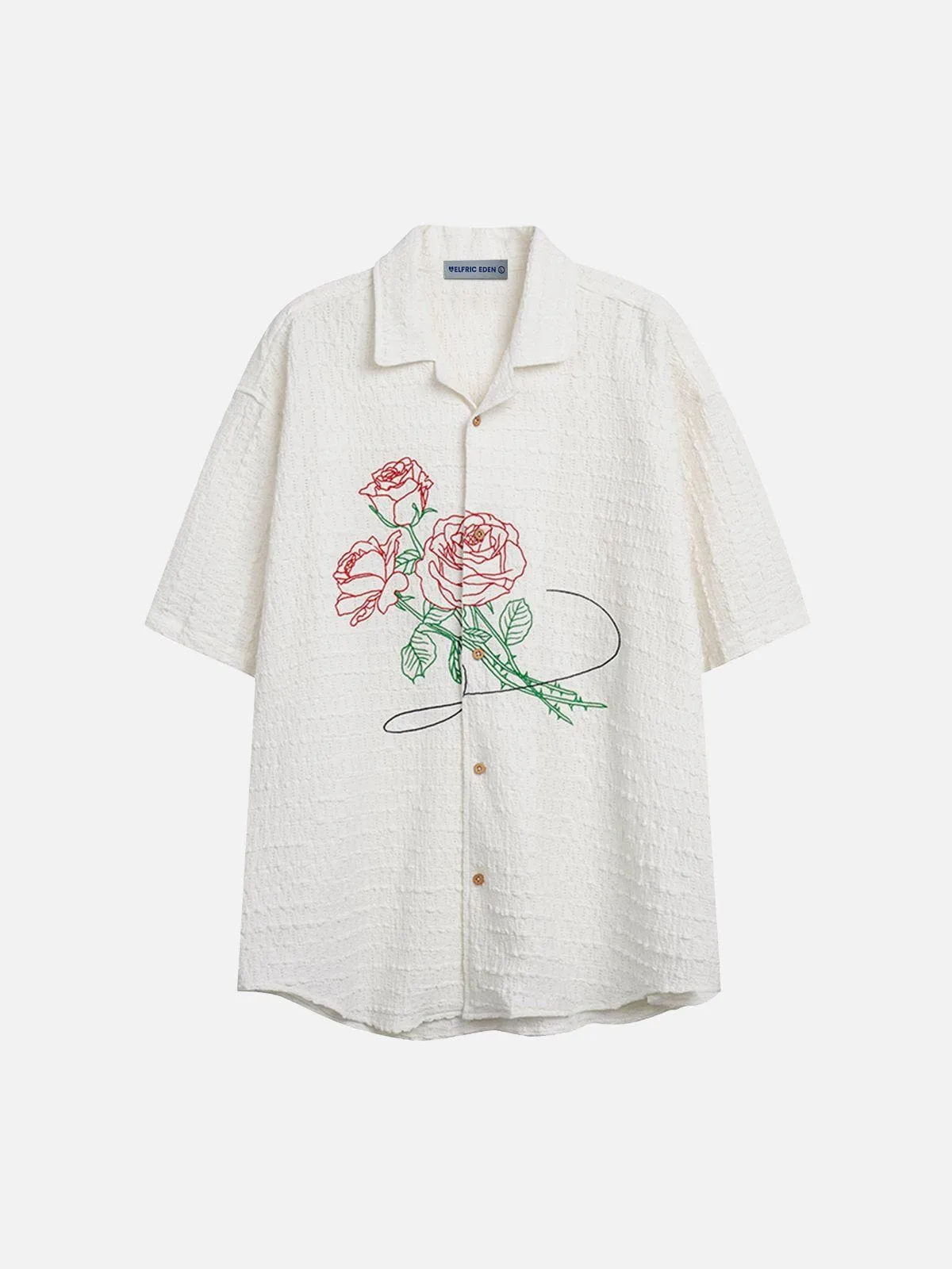 Aelfric Eden Floral Embroidery Short Sleeve Shirt sold by Aelfric Eden