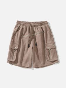 Aelfric Eden Edgy Zipper Design Suede Shorts sold by Aelfric Eden
