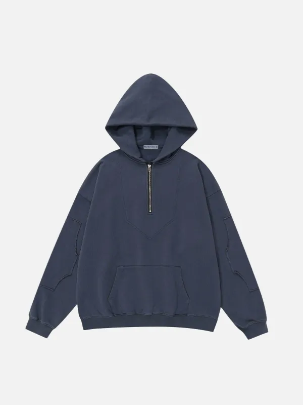 Aelfric Eden Solid Half Zip Up Hoodie sold by Aelfric Eden