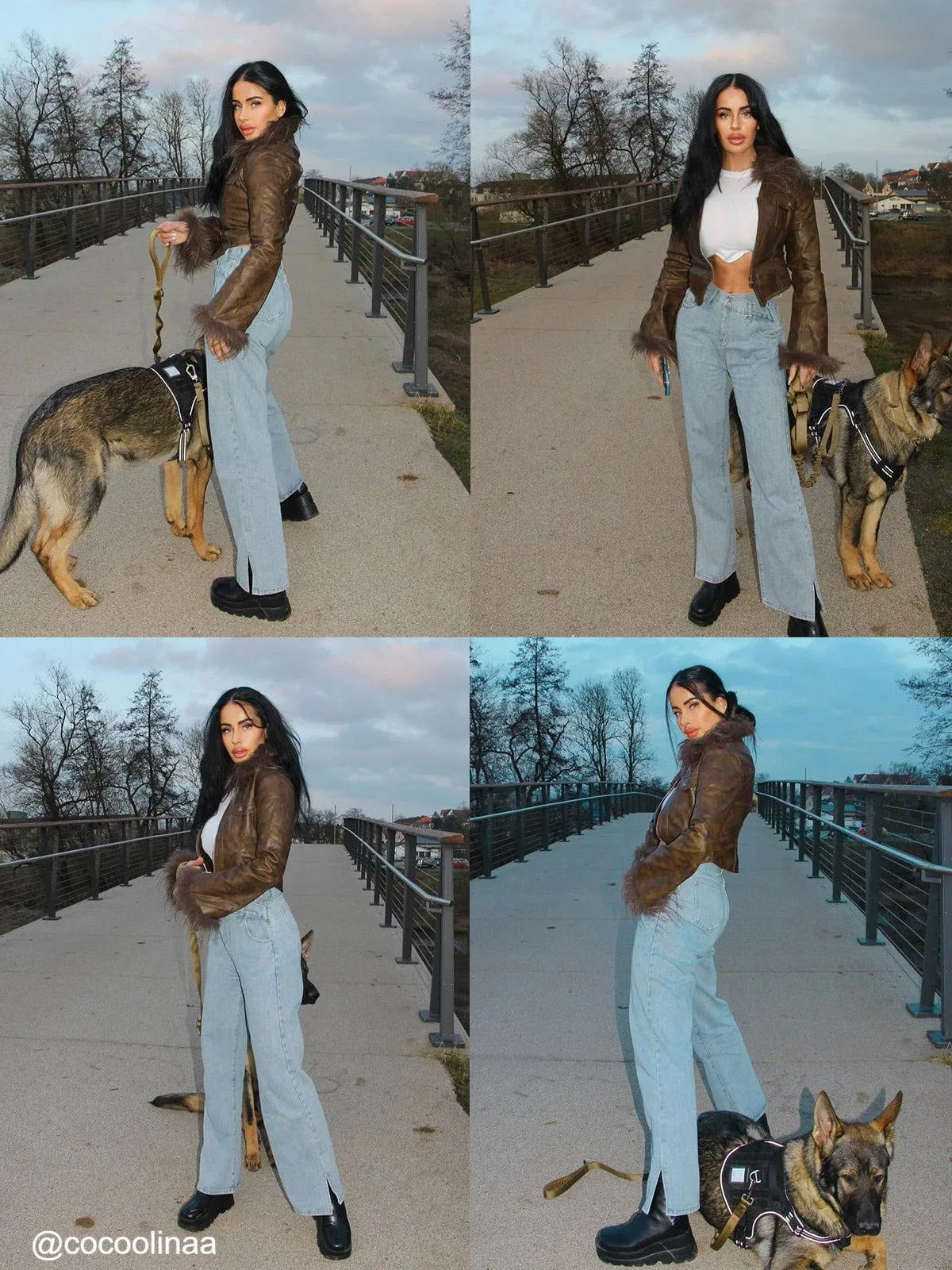 Aelfric Eden Fur Collar Faux Leather Jacket sold by Aelfric Eden product image thumbnail 4