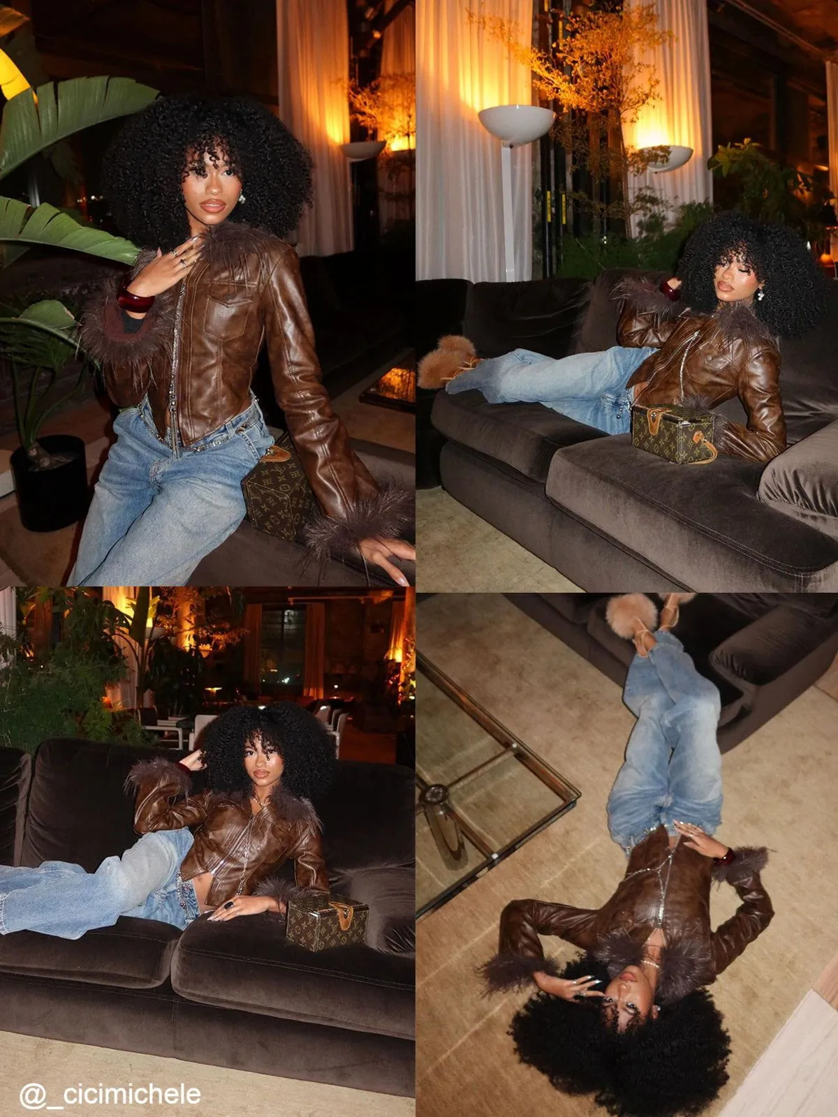 Aelfric Eden Fur Collar Faux Leather Jacket sold by Aelfric Eden product image thumbnail 2