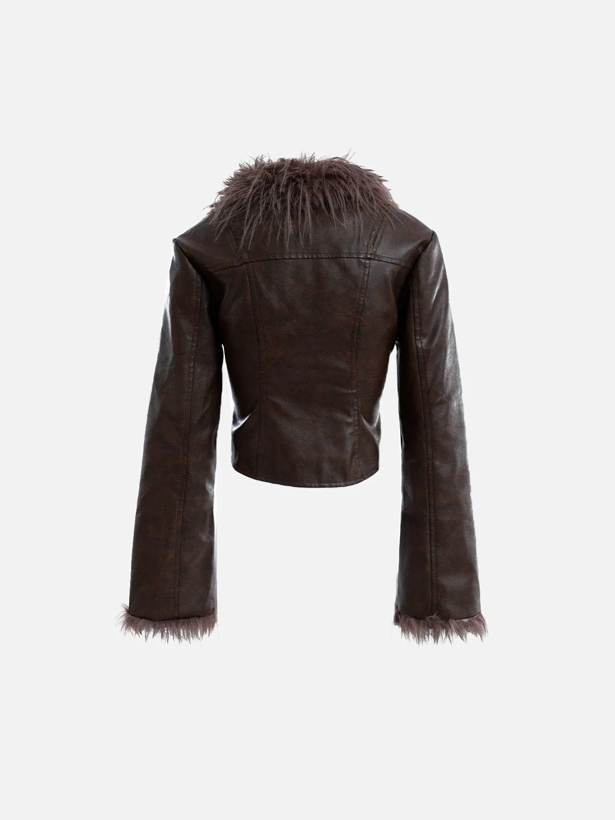 Aelfric Eden Fur Collar Faux Leather Jacket sold by Aelfric Eden product image thumbnail 3
