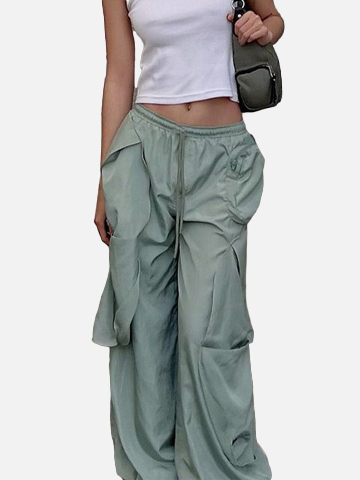 Drawstring Wrinkle Pocket Cargo Pants sold by Aelfric Eden product image thumbnail 3