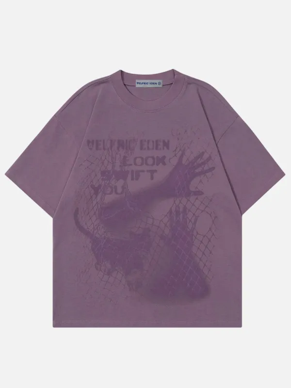 Aelfric Eden Blurring Cat Print Tee sold by Aelfric Eden