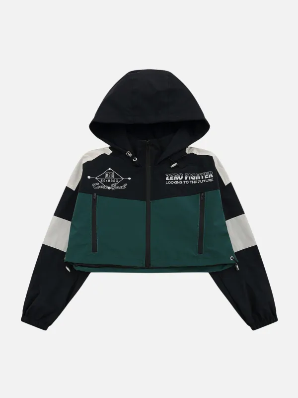 ZIP UP Patchwork Racing Jacket sold by Aelfric Eden