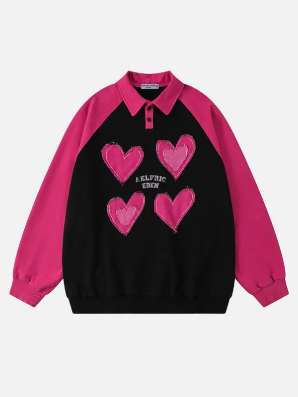 Aelfric Eden Applique Heart Elements Sweatshirt sold by Aelfric Eden