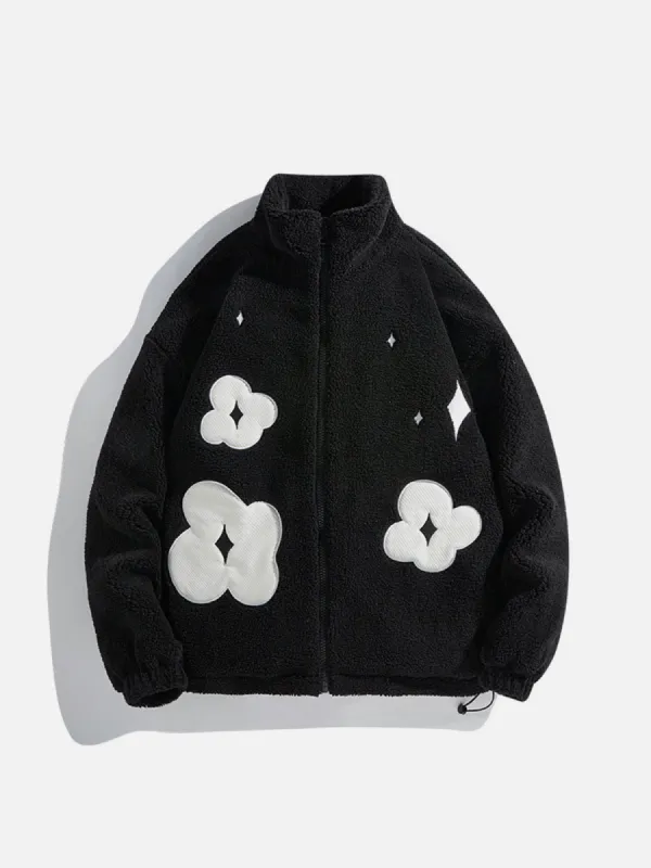 Aelfric Eden Embroidery Flower Sherpa Coat sold by Aelfric Eden